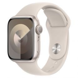 Apple Watch Series 9 45 мм (алюминиевый корпус, звездный/звездный спортивный силиконовый)