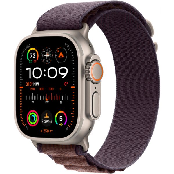 Apple Watch Ultra 2 GPS + Cellular, 49 мм, корпус из титана, ремешок Alpine цвета индиго