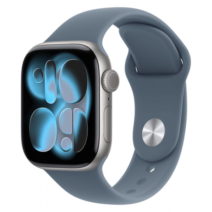Apple Watch Series 11 42 mm, Space Grey Aluminium Anchor Blue Sport Band