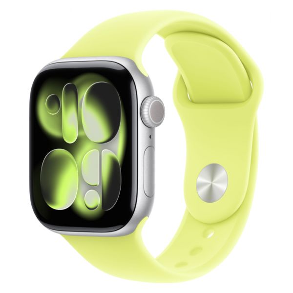Apple Watch Series 11 42 mm, Silver Aluminium Neon Yellow Sport Band
