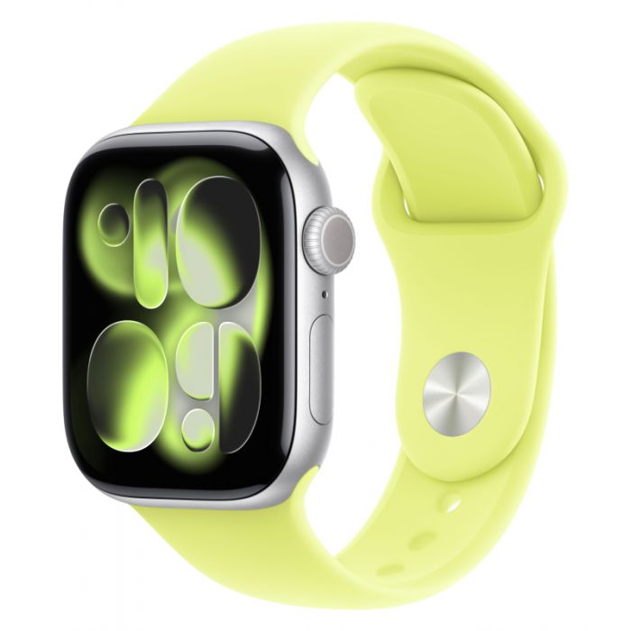 Apple Watch Series 11 42 mm, Silver Aluminium Neon Yellow Sport Band