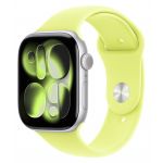 Apple Watch Series 11 46 mm, Silver Aluminium Neon Yellow Sport Band