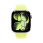 Apple Watch Series 11 46 mm, Silver Aluminium Neon Yellow Sport Band