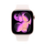 Apple Watch Series 11 46 мм (алюминиевый корпус, розовое золото/легкие румяна, спортивный силиконовый ремешок)