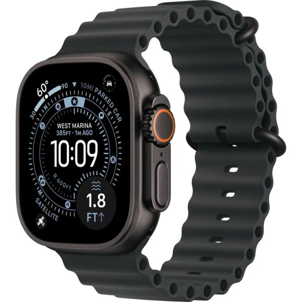 Apple Watch Ultra 3 LTE 49 мм (титановый корпус, черный/черный, ремешок из эластомера)
