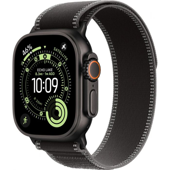 Apple Watch Ultra 3 LTE 49 мм (титановый корпус, черный/черный, нейлоновый ремешок)