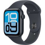 Apple Watch SE 3 44 мм (алюминиевый корпус, полуночный/полуночный, спортивный силиконовый ремешок)