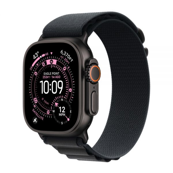 Apple Watch Ultra 3 49 мм, Black Titanium Black Alpine Loop