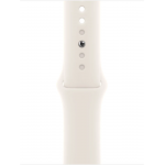 Apple Watch Series 11 42 мм (алюминиевый корпус, серебристый/звездный свет, спортивный силиконовый ремешок)