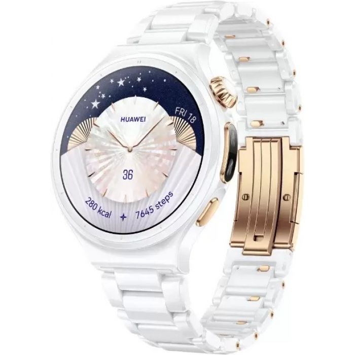Купить Huawei Watch 6 Pro 43 мм (белый, с белым керамическим браслетом, международная версия) Huawei Watch 6 Pro 43 мм (белый, с белым керамическим браслетом, международная версия)